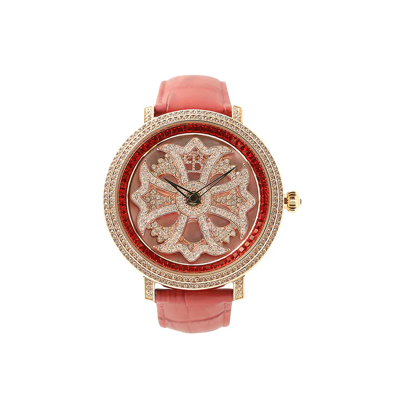 LILY 46MM RED x GOLD ＜革ベルト＞写真-1