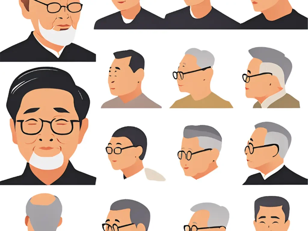 60代・シニアの髪型例(男性)