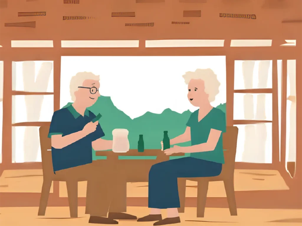 たまには外で外食している60代夫婦