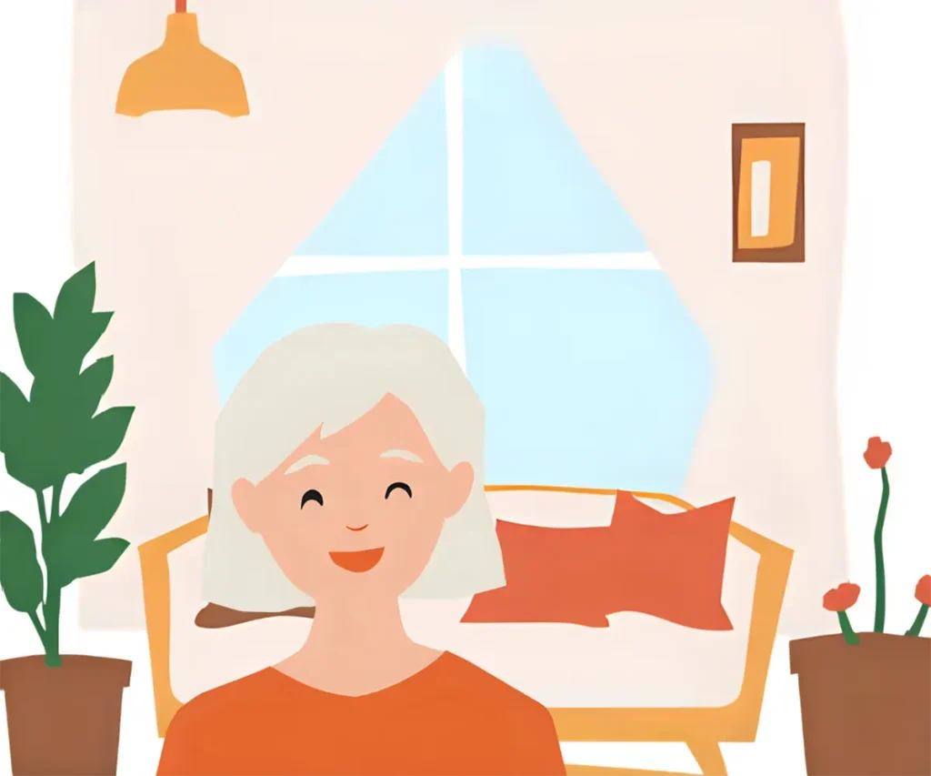 積み替えをしてとても満足している60代女性