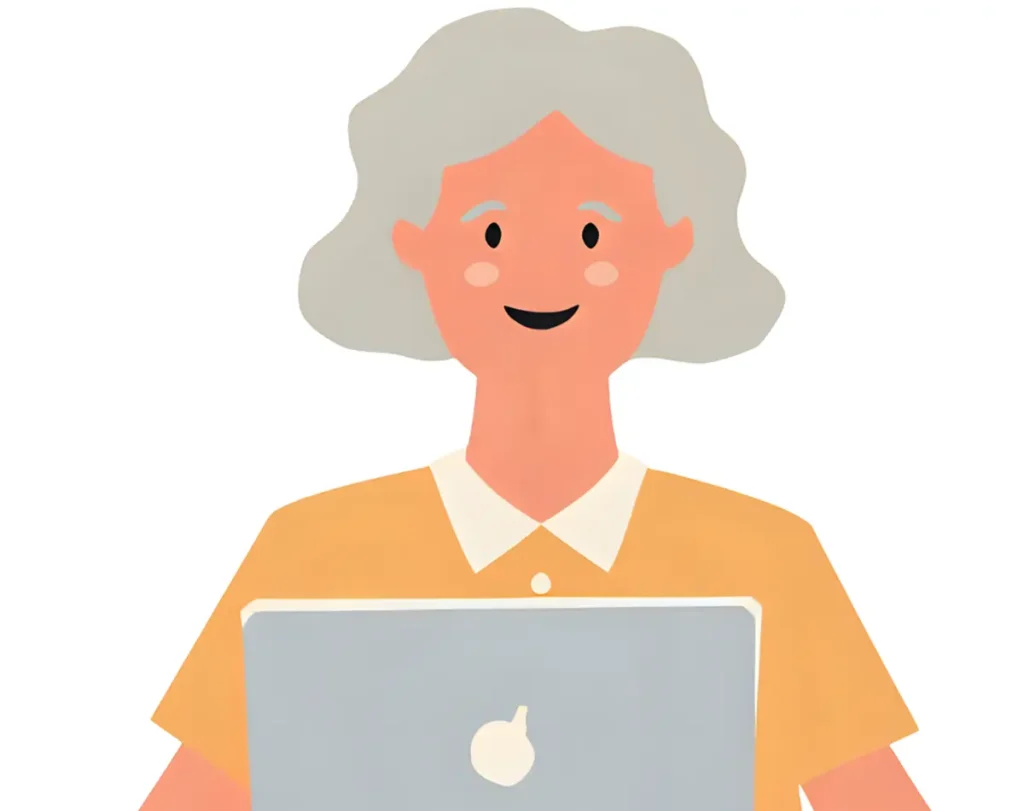 知らないメールがたくさん入ってきて困惑している60代女性