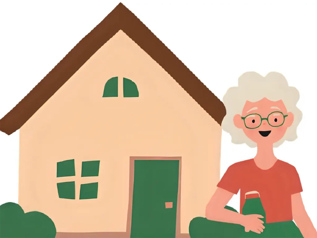 平屋のいいところを語る60代シニア女性