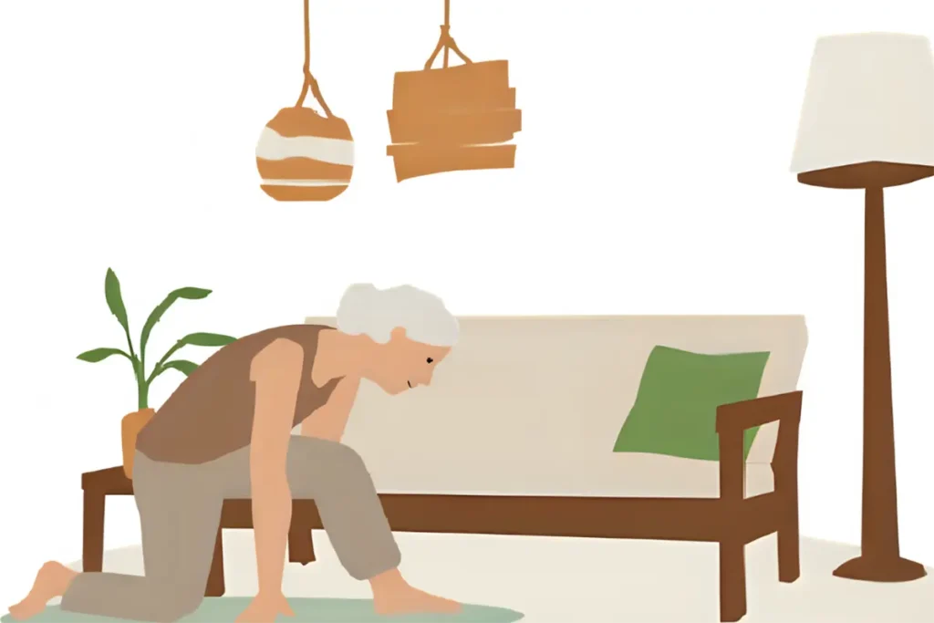 パワーナップに気をつけて、健康的な生活をしている60代女性