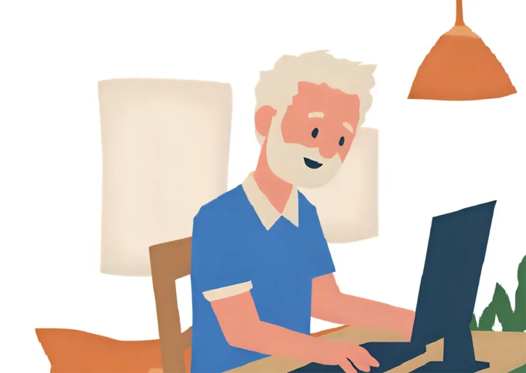 パスワードを安全に上手に使いこなしている60代男性
