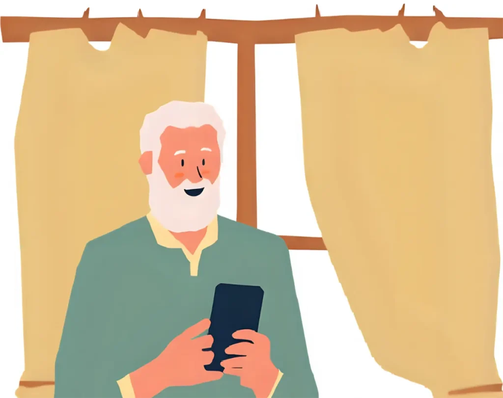 パスワードを見直している60代男性