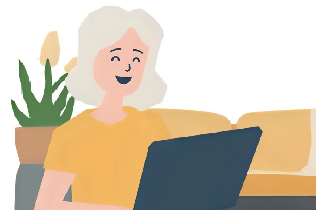 日記をやったりゲームをやったりして、上手に認知の予防している60代女性