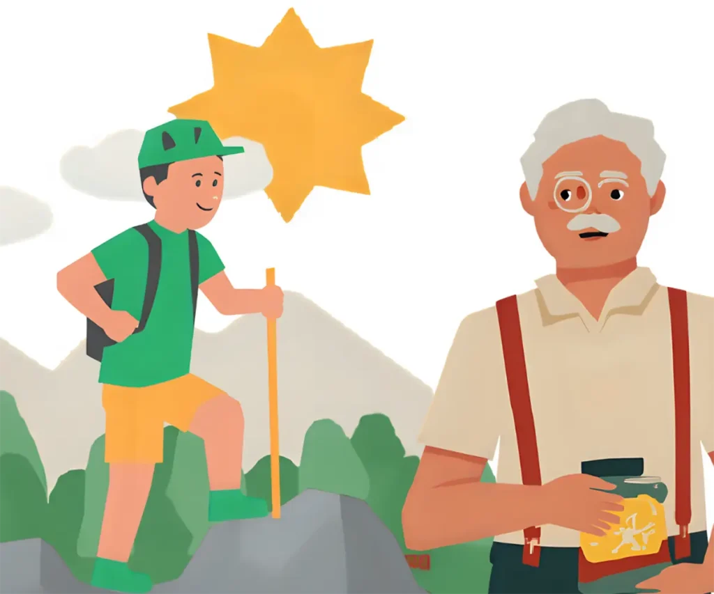 昔は険しい山に登れたのに、今は全然体力がなくなってしまった60代男性