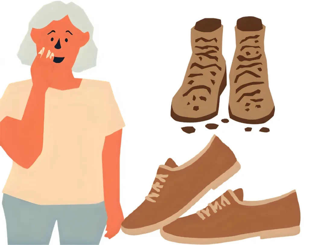 いつも薄汚れた靴を履いていたので、最近新しい靴を買いました60代女性