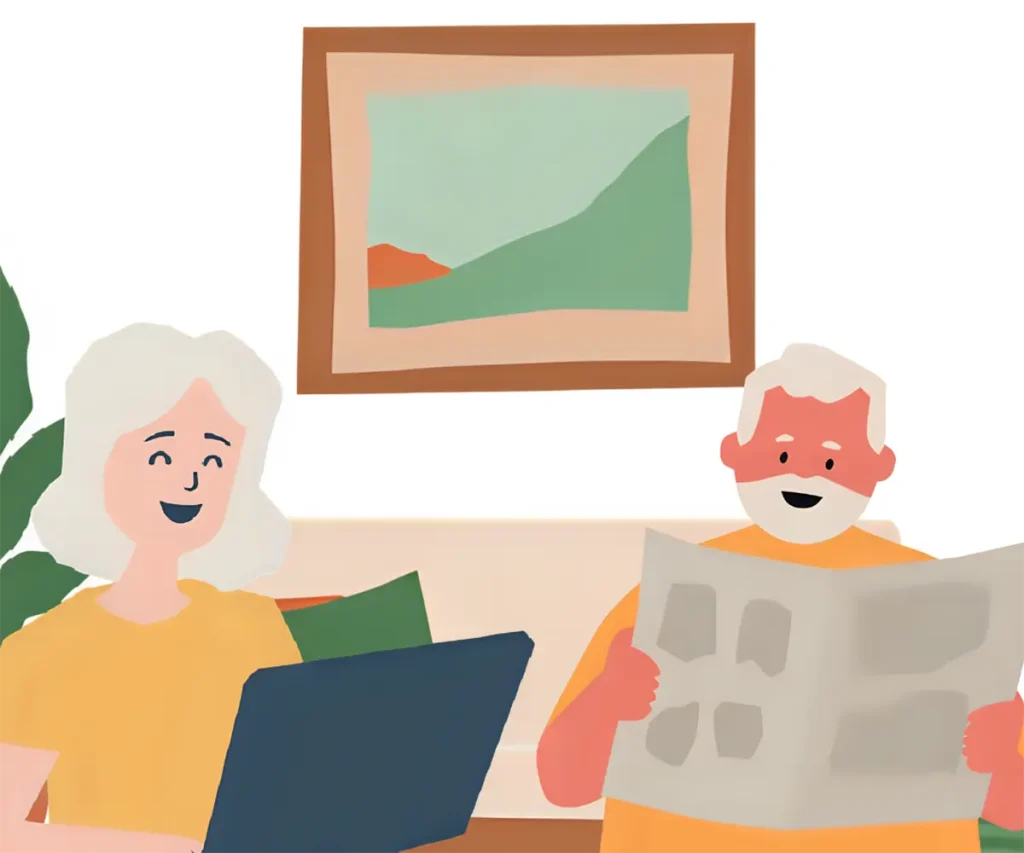 怪しい情報に対してしっかり調べている60代の妻