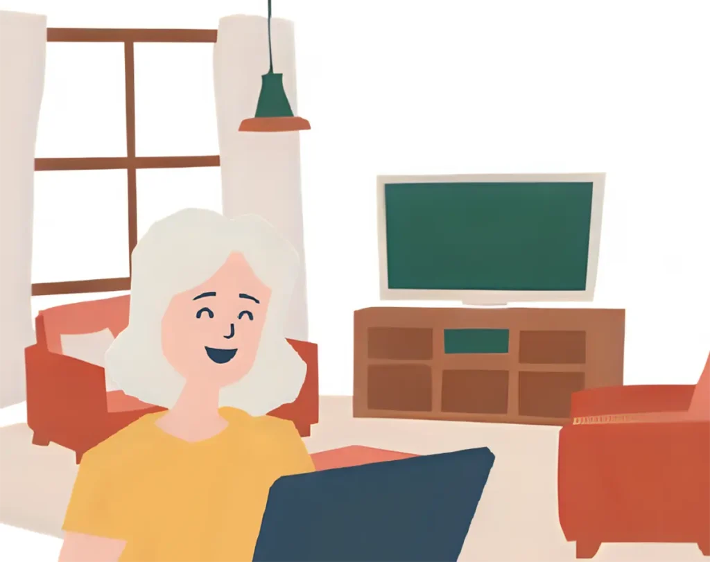 資格や学びをオンラインで積極的に行っている60代女性