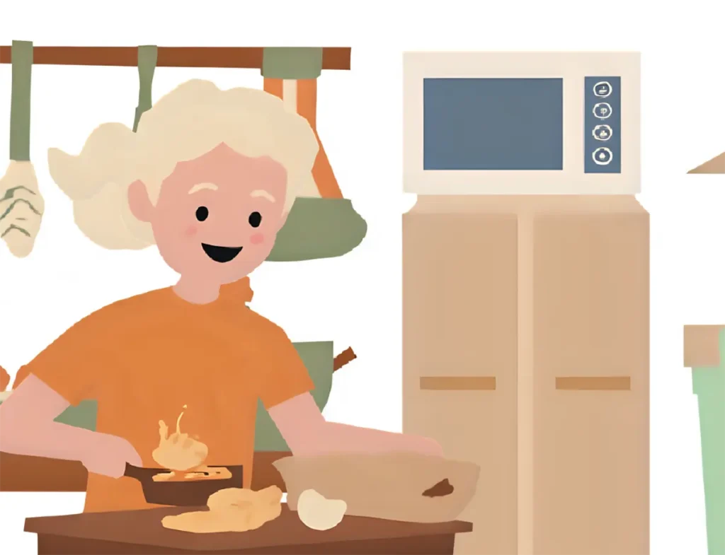 家事代行サービスでおいしい料理を作っているスタッフ