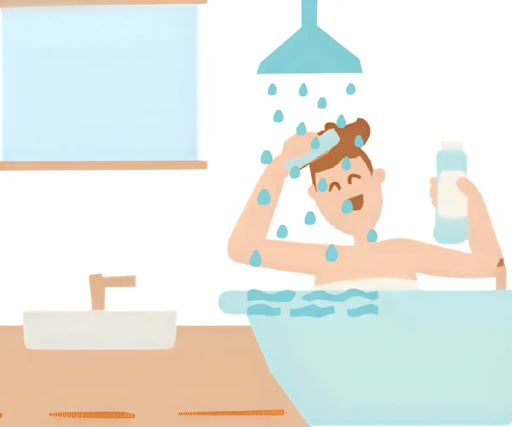 お風呂の水の無駄遣いをしないようにしたいシニア女性
