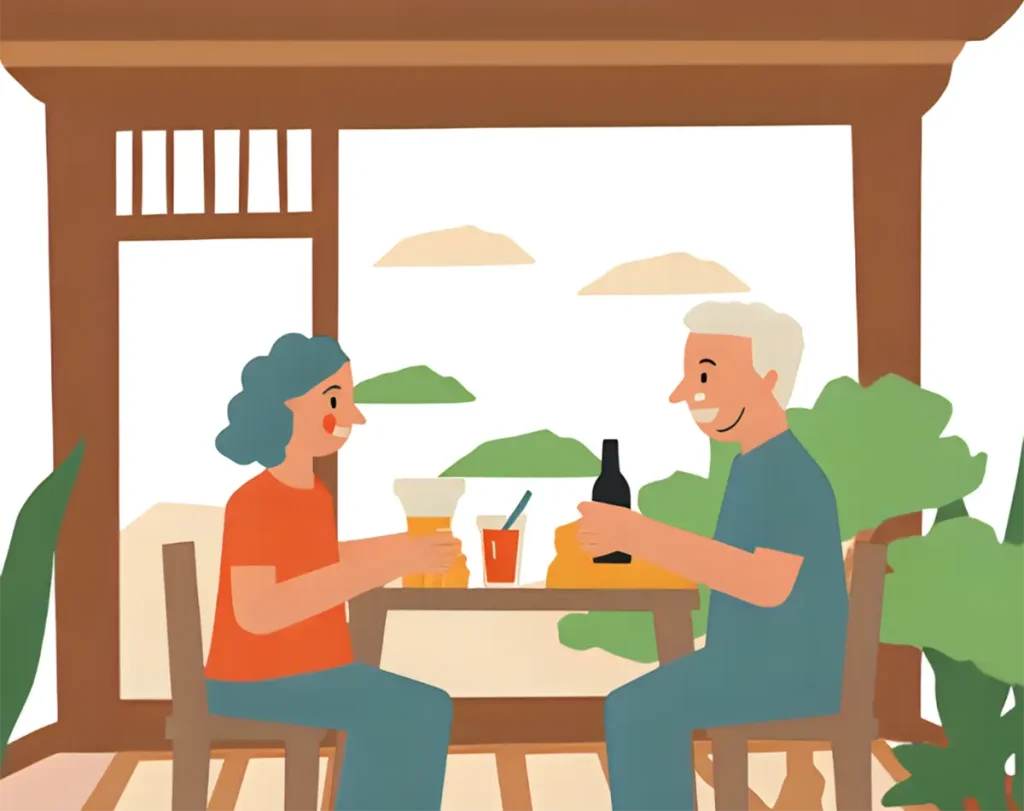 外食ではなるべく体にやさしいものを選んでいるシニア夫婦