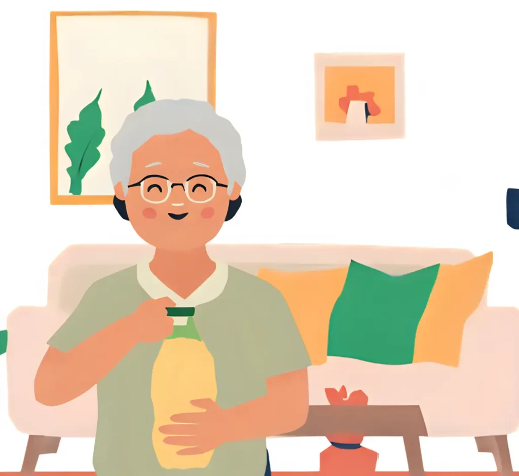 ゆとりを持って今を大切にしている60代女性