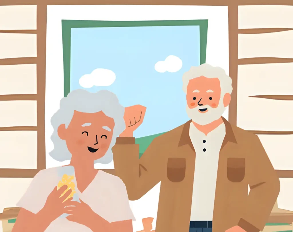 自分たちで家の耐震のチェックをしている60代夫婦