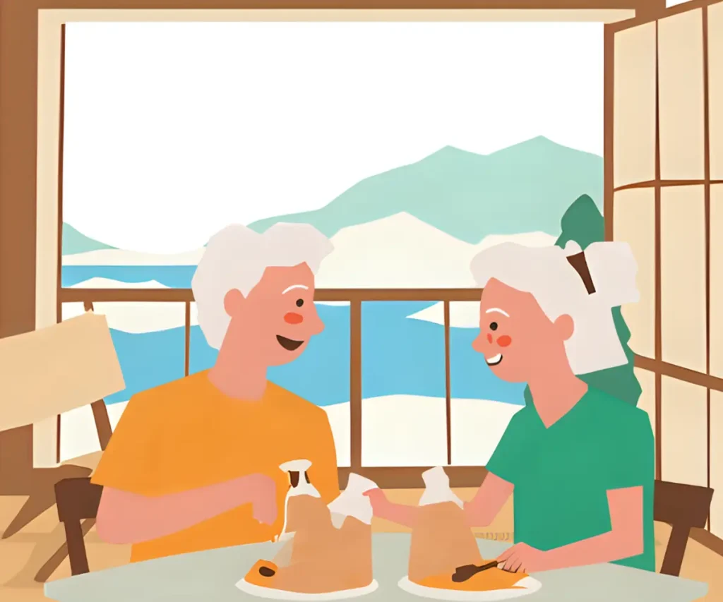 料理教室に通い始めて、夫婦での食事がとても有意義なものになったシニア夫婦