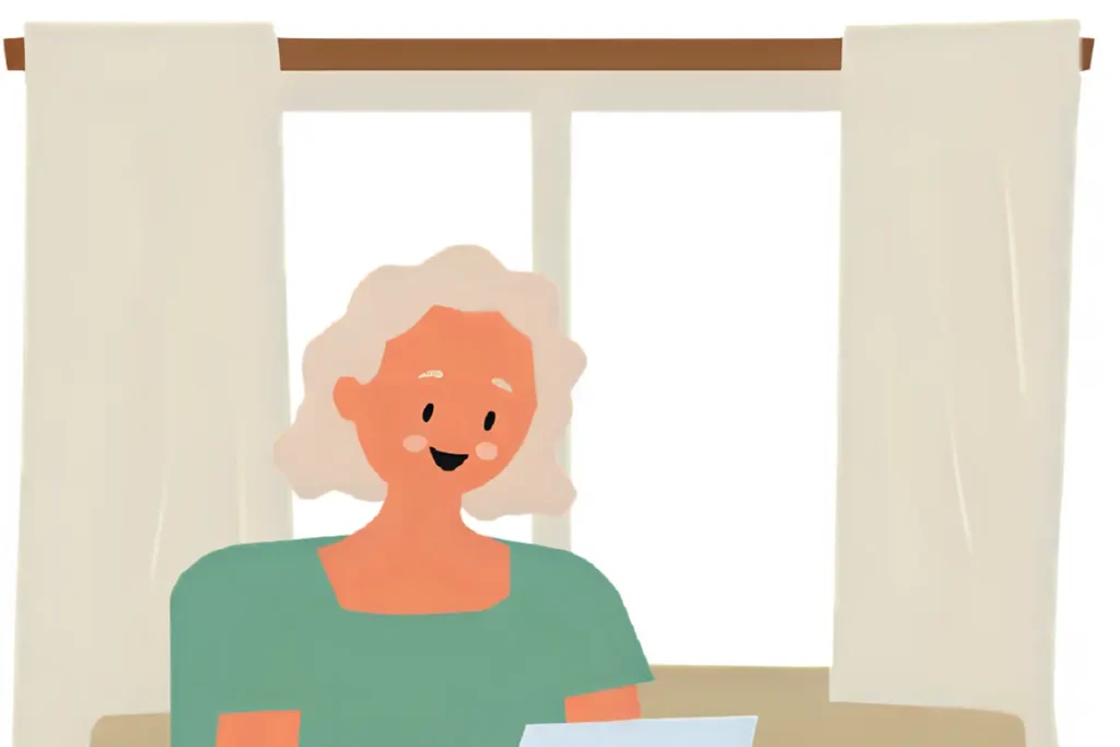 新人類世代の女性がパソコンやってるところ