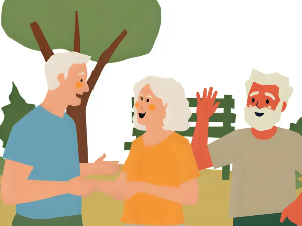 近所付き合いを普段から大切にしているシニアたち