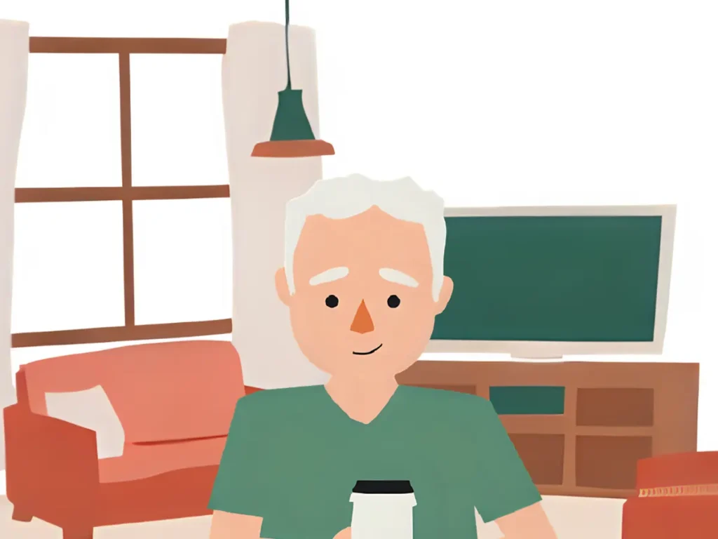 退職後に、孤独を感じて無気力になっている60代シニア男性