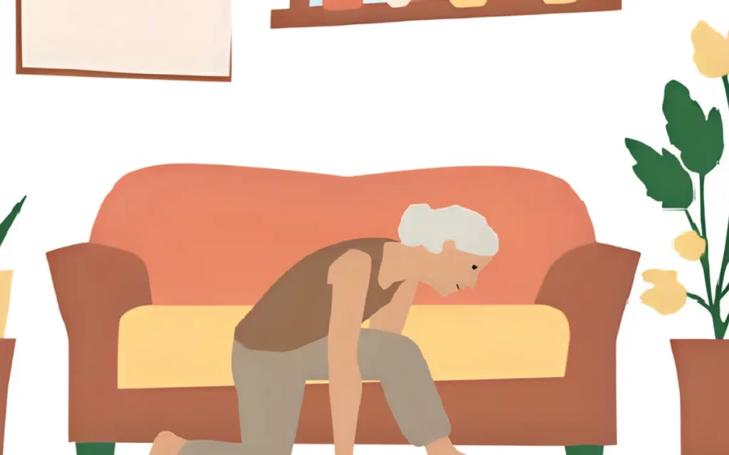 欠かさず運動して冬でも健康を保っているシニア女性