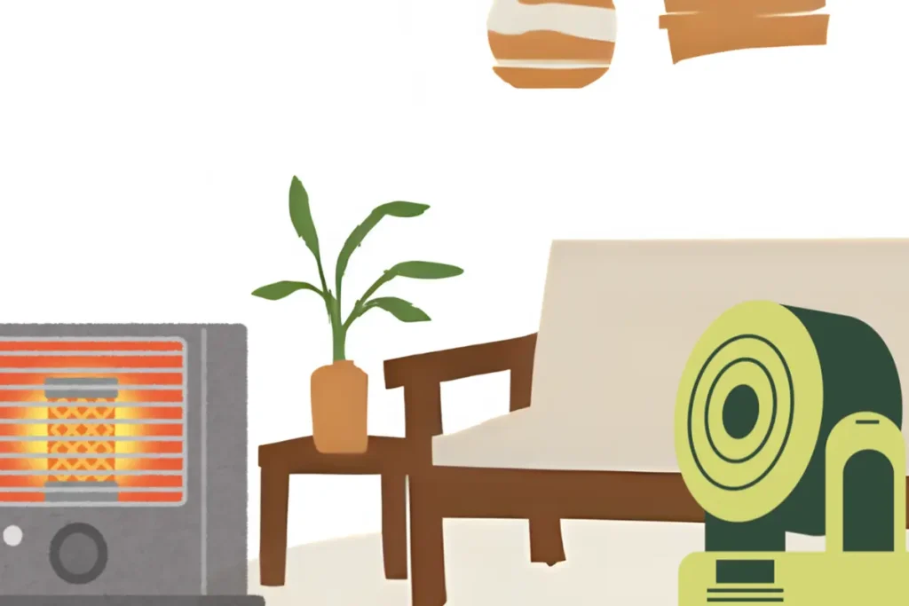 インフルエンザ対策で室内の環境を整えているところ