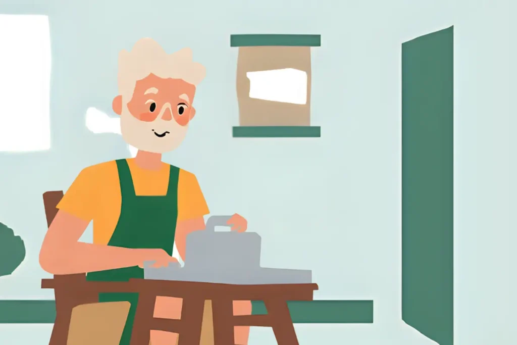 自分に合った働生き方ができるで満足しているシニア男性