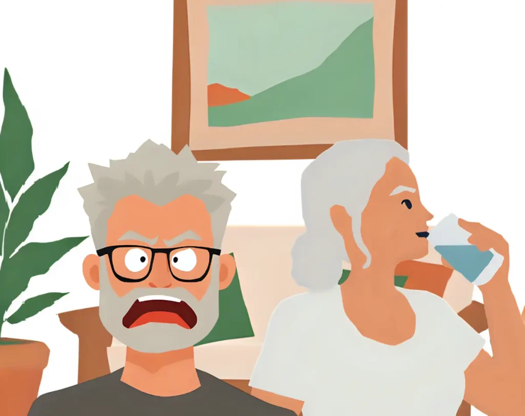 また喧嘩してしまって険悪な雰囲気のシニア夫婦