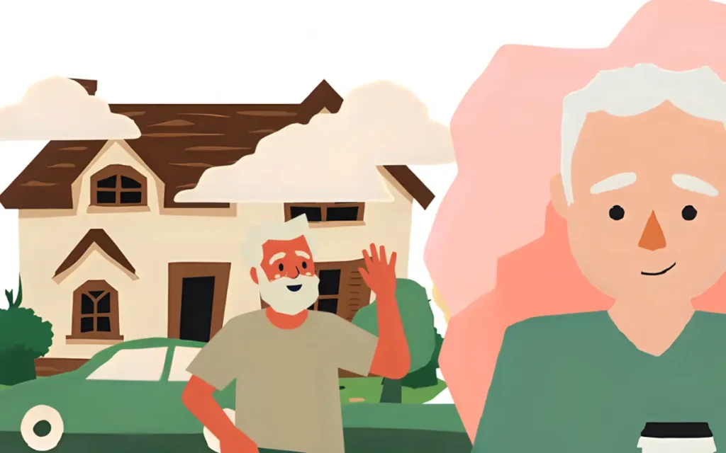 知人が、とてもいい暮らしをしているのを見て、隣の芝生は青いと感じてしまっている60代シニア男性